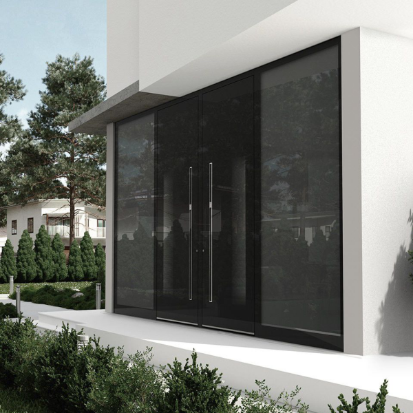 Eingangstüren modernes Design schwarze Farbe innovative