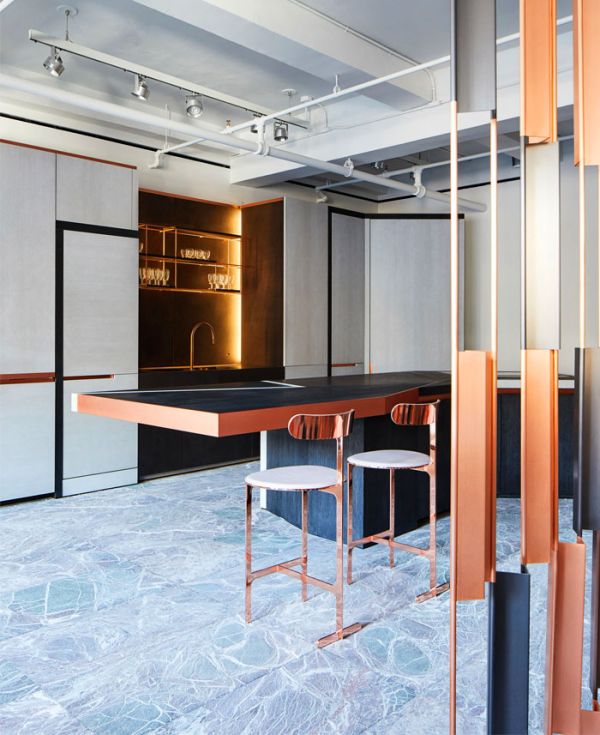 Küchentrends 2021 schickes Küchendesign im Industrial Style visuelle Effekte