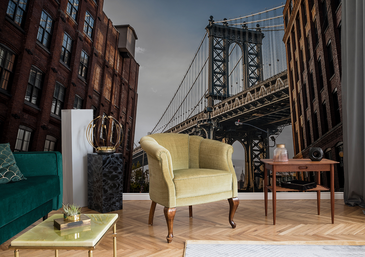 Fototapete New York Brooklyn Bridge im klssischen Wohnzimme