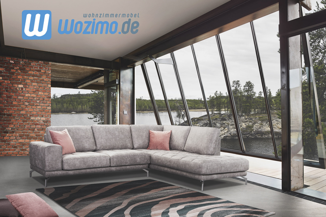 Sofa mit Schlaffunktion Modell in Hellgrau Deko Kissen das perfekte Möbelstück fürs Wohnzimmer