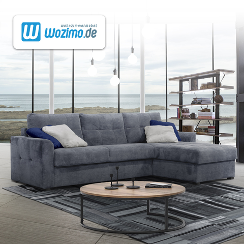 Sofa with sleeping function in dark gray cushions great comfort during the day and night