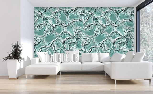 Design wallpaper unusual pattern in turquoise personal design