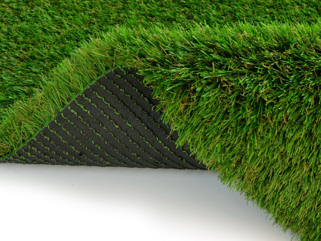 Kunstrasen künstliches Gras unterschiedliche Länge der Grashalme natürliche Optik und Haptik