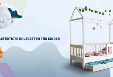 Handgefertigte Holzbetten für Kinder sind stilvoll und funktional