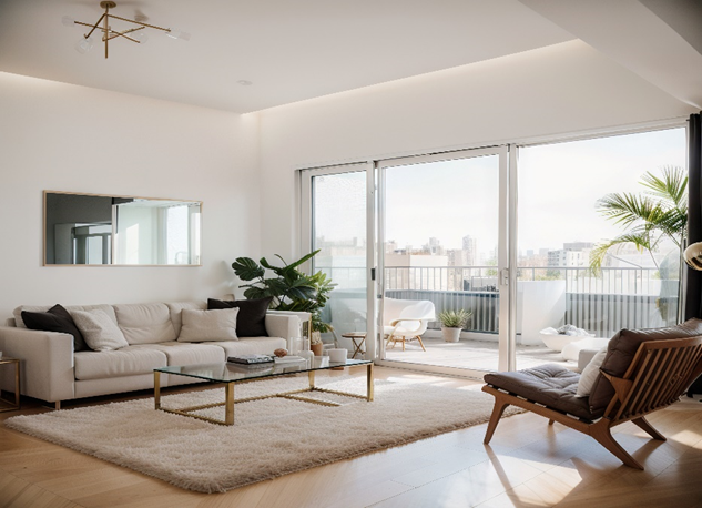 Effektives Lichtdesign in einem modernen Wohnzimmer Effektives Lichtdesign in einem modernen Wohnzimmer