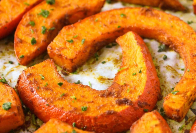 gebackener Kürbus schmeckt gut - leichte Kürbis Rezepte