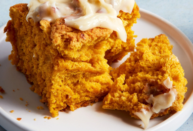klassischer Kürbiskuchen mit Glasur