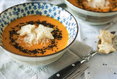 leichte Kürbis Rezepte - schmackhafte Suppe schnell machen 