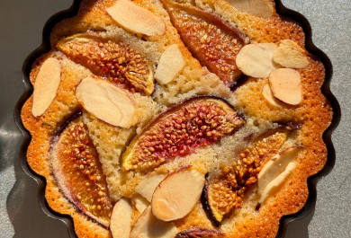 schnelle Tarte mit Feigen in runder Form