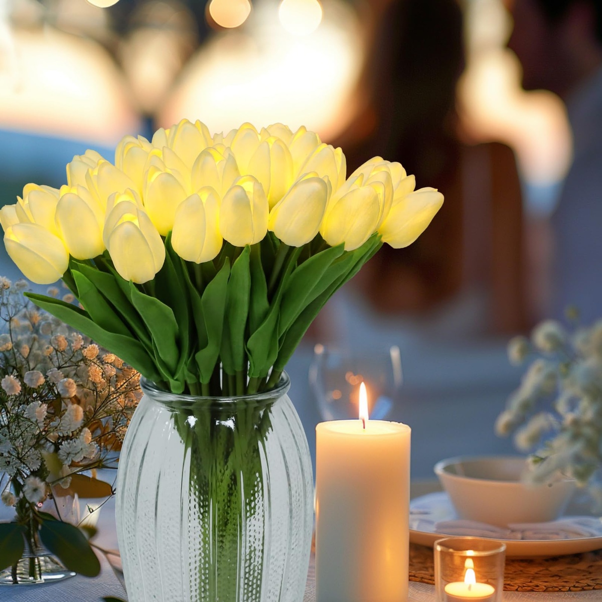 Deko mit Tulpen - Strauß aus gelben Tulpen als Blickfang 
